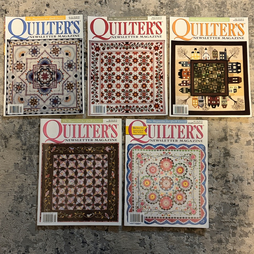 5! Quilters Newsletter Magazine Publication Jan-June 2003